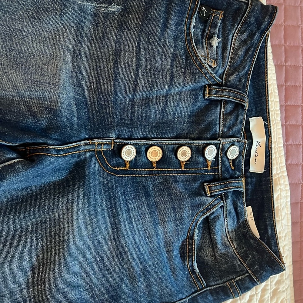 Kan-Can button fly skinny leg jeans